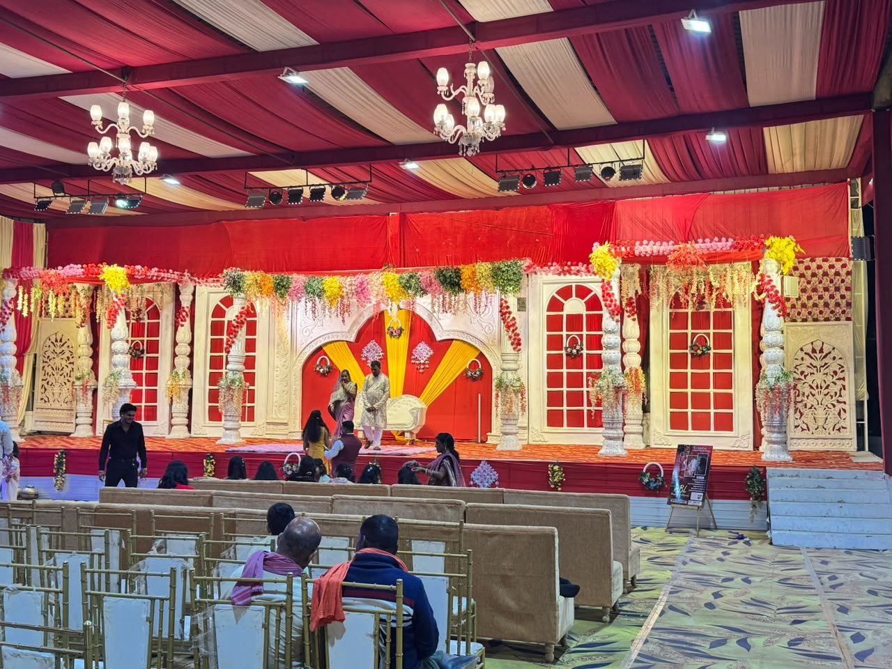 Decorated Pooja Palace stage