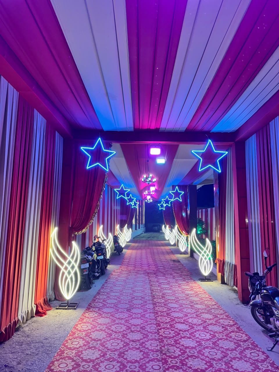 Star-lit entrance corridor